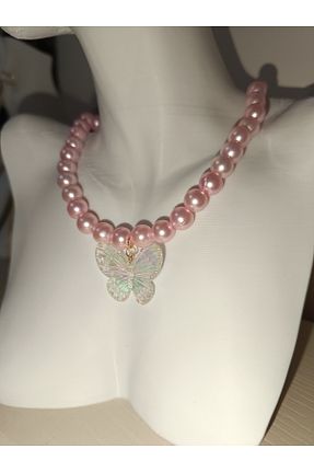 گردنبند مروارید صورتی مروارید اقیانوس PEARL - کد 884504357