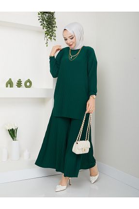 ست بالاتنه و پائین تنه حجاب سبز زنانه رگولار MODAMÜNASİP - کد 884509729