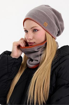 کلاه پشمی طوسی زنانه پنبه ای Butikgiz - کد 884515814