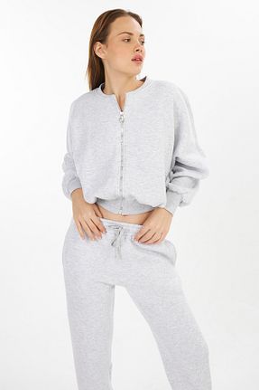شلوار کرمگن طوسی زنانه پاچه کش دار ujooyoga - کد 884526521