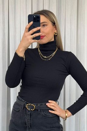 پلیور مشکی زنانه ساده KUBOS MODA - کد 884530217