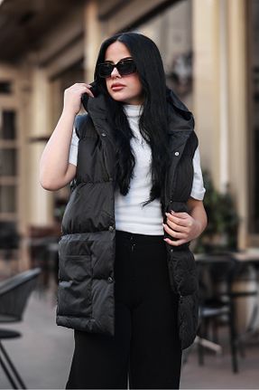 جلیقه مشکی زنانه اورسایز ÖNDER MODA - کد 787195618