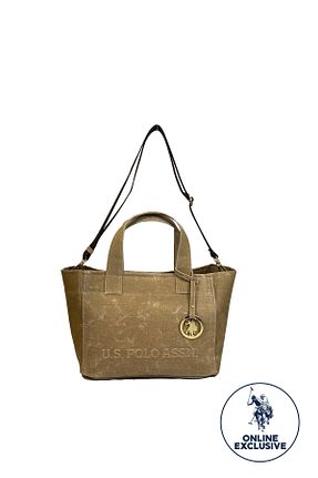 کیف دوشی زرد زنانه چرم مصنوعی U.S. Polo Assn. - کد 872057576