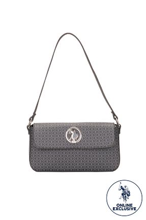 کیف دوشی مشکی زنانه چرم مصنوعی U.S. Polo Assn. - کد 303344823