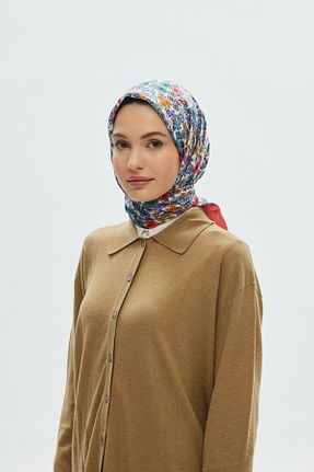 روسری زرشکی پنبه ای Blue Ocean - کد 884547602