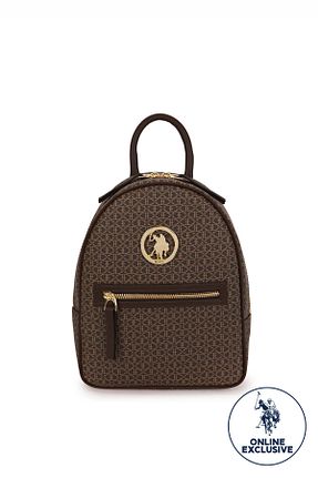 کوله پشتی قهوه ای زنانه سایز متوسط U.S. Polo Assn. - کد 49283519