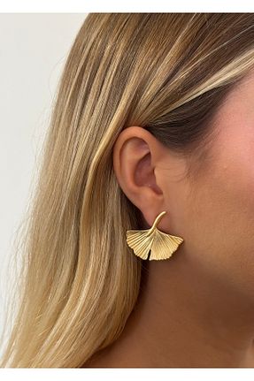 گوشواره جواهر طلائی پوشش لاکی KİLİGİSTANBUL - کد 879437340