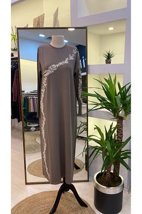 کت حجاب قهوه ای زنانه A-line Invee - کد 770658584