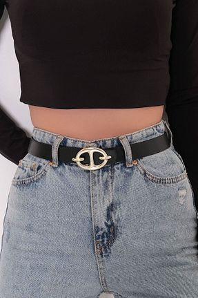 کمربند مشکی زنانه SHOP520 - کد 884563260