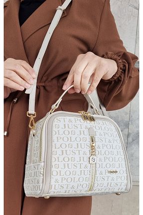 کیف دوشی بژ زنانه چرم مصنوعی Just Polo - کد 681636269