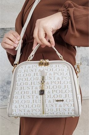 کیف دوشی بژ زنانه چرم مصنوعی Just Polo - کد 681636269