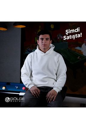 سوئیشرت سفید زنانه ساده Gölge Store - کد 884651427