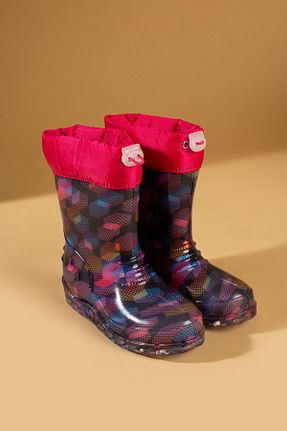 بوت / نیم بوت صورتی بچه گانه چرم مصنوعی Pembe Potin - کد 884714113