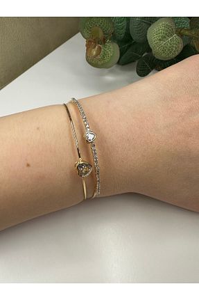 دستبند استیل (فولاد) طلائی زنانه پوشش لاکی HÜLYA AKSESUAR - کد 884720979