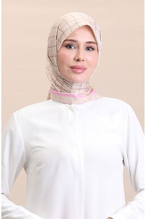 روسری بژ 90 x 90 sefamerve - کد 884731186
