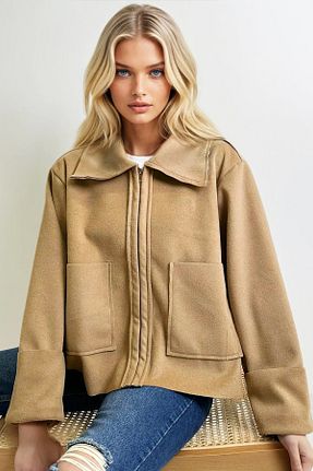 کت بژ زنانه رگولار Trend Alaçatı Stili - کد 878242727