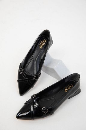 کفش پاشنه بلند کلاسیک مشکی زنانه چرم مصنوعی SOHO - کد 882242600