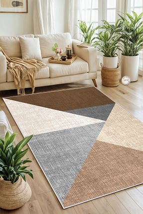 فرش قهوه ای زیره ضد لغزش West Home - کد 132495697