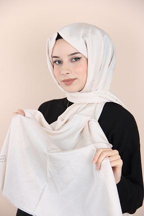 شال بژ زنانه پنبه ای PİRAMİT - کد 807584056