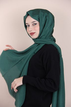 شال سبز زنانه پنبه ای PİRAMİT - کد 808069754