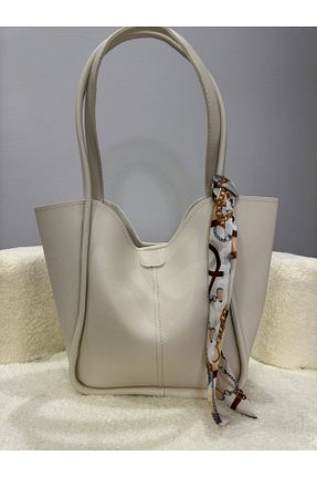 کیف دوشی سفید زنانه چرم مصنوعی BAGS - کد 882293409