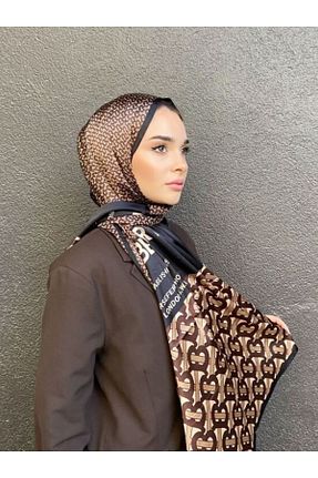 شال قهوه ای زنانه ابریشم Webinay Home - کد 882303480