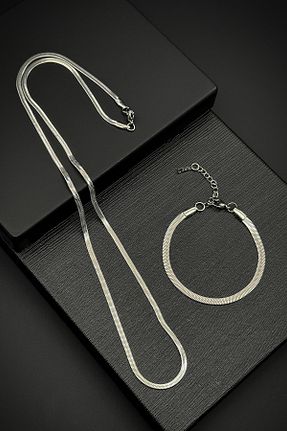 دستبند استیل (فولاد) طوسی زنانه استیل (فولاد) Doğaltaş - کد 882304776