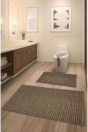 پادری حمام قهوه ای 60 x 100 FeelHome - کد 882326971