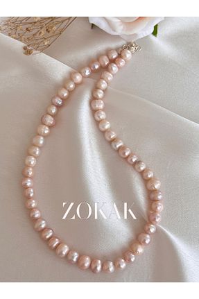 گردنبند مروارید صورتی نقره Zokak - کد 882362901