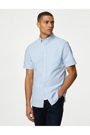 پیراهن آبی مردانه رگولار Marks & Spencer - کد 834455244