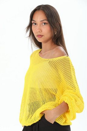 پلیور زرد زنانه ساده Su Moda - کد 748727831