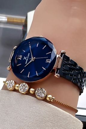 ساعت مچی سرمه ای زنانه 31-34 میلی متر Daniel Klein - کد 864830412
