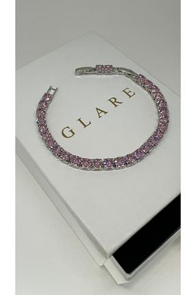 دستبند استیل (فولاد) طوسی زنانه استیل ضد زنگ GLARE JEWELRY - کد 882404036