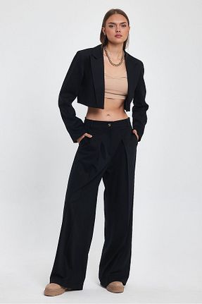 ست بالاتنه و پائین تنه سرمه ای زنانه بافتنی Butik - کد 882401106