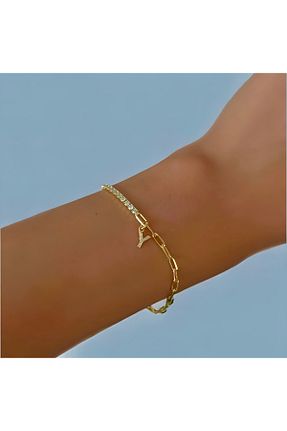 دستبند نقره طلائی زنانه 925 عیار SİRİUS - کد 882400461