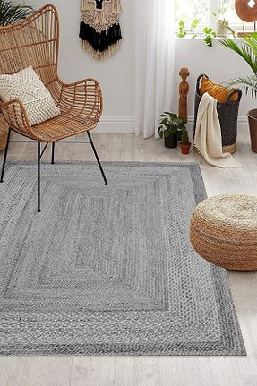 فرش طوسی قابل شستشو Decomia Home - کد 375713062