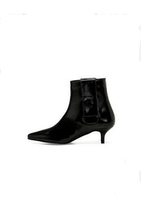 بوت / نیم بوت مشکی زنانه چرم لاکی Nine West - کد 882439919