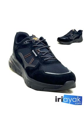 کفش اسنیکر مشکی مردانه بند دار İriayak - کد 882453166