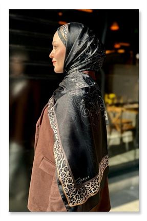 شال مشکی زنانه ابریشم locella - کد 882458144