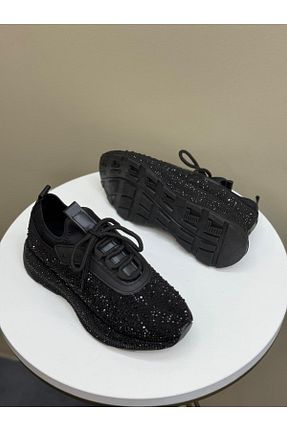 کفش اسنیکر مشکی زنانه بند دار DİVA - کد 882464866