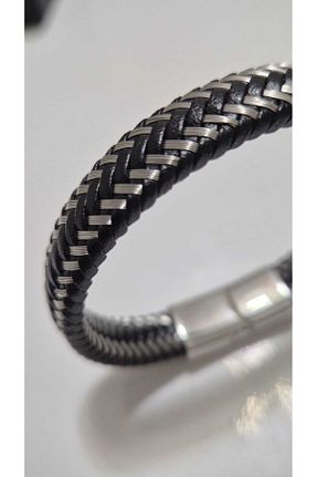 دستبند استیل (فولاد) مشکی زنانه hakıkı derı - کد 882490614
