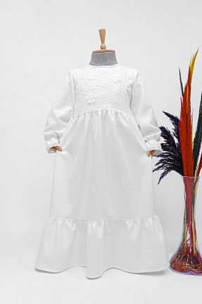 لباس سفید بچه گانه بافتنی Betül Akbay - کد 771284081