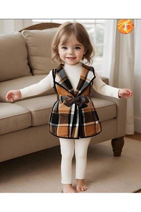 ست بالاتنه و پائین تنه بژ بچه گانه بافت Yavrumsa - کد 882558803