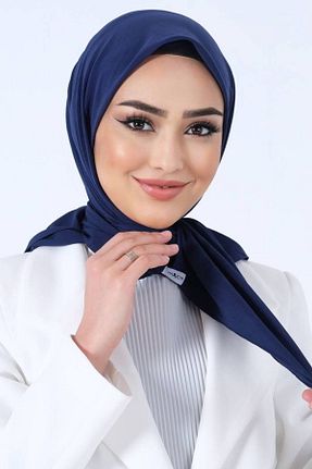 شال سرمه ای زنانه پلی استر haremscarfs - کد 882509628