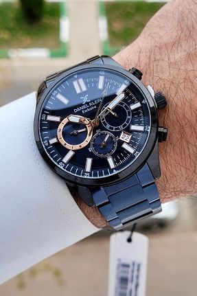 ساعت مچی مشکی مردانه 43 میلی متر Daniel Klein - کد 882543406