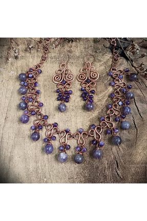 گوشواره استیل (فولاد) بنفش زنانه استیل ضد زنگ MODA - کد 882545157
