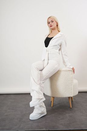 ست بالاتنه و پائین تنه نباتی زنانه بافتنی Pafi Moda - کد 882552888