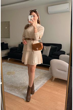ست بالاتنه و پائین تنه زنانه تریکو Fidan - کد 872980914