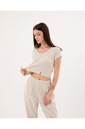 بلوز بژ زنانه ساده TopG - کد 882566841