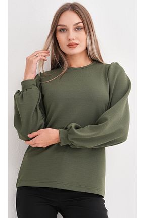 بلوز خاکی زنانه ساده DEVRİMAY TEKSTİL - کد 881608927